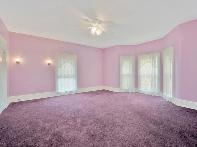 360 1st St, Menasha, WI 54952 - carpeted spare room with ceiling fan, baseboards, and healthy amount of natural light