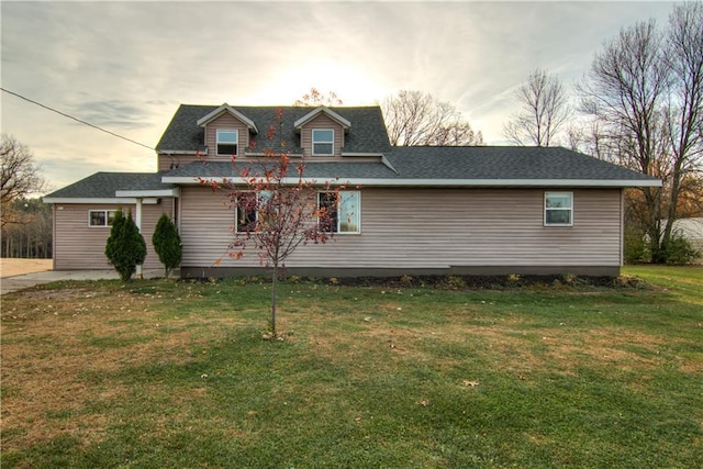 exterior space with a yard