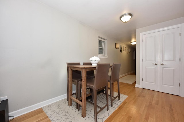 dining room featuring light wood-type flooring