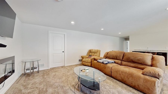 view of carpeted living room