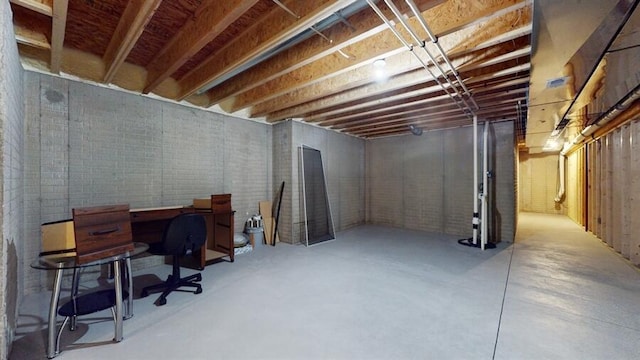 view of basement