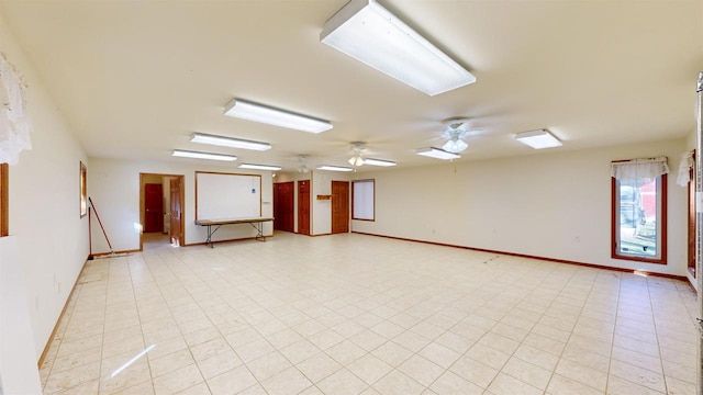 spare room featuring ceiling fan