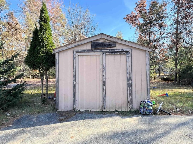 view of shed