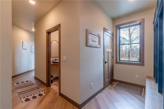 interior space featuring light hardwood / wood-style flooring