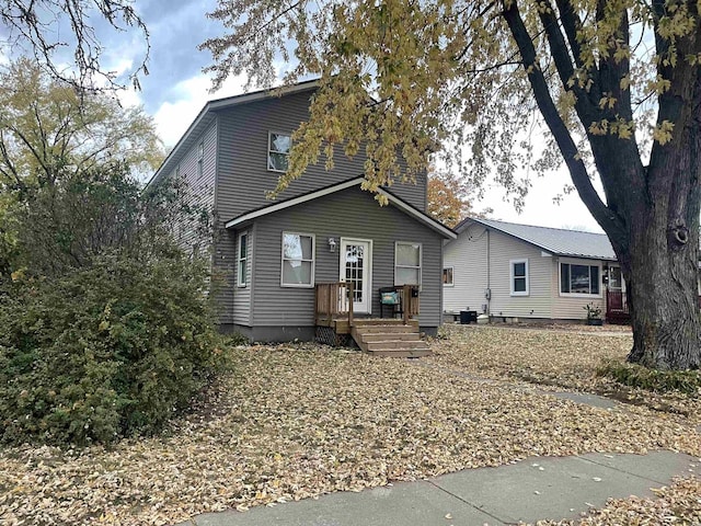 view of front of house with central AC