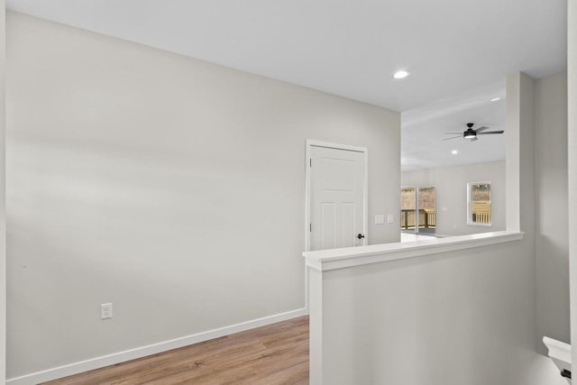 hall featuring hardwood / wood-style flooring