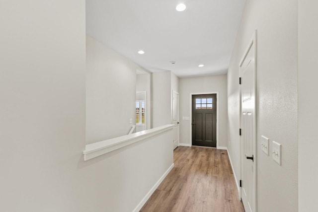 entryway featuring light hardwood / wood-style floors