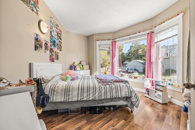 bedroom featuring hardwood / wood-style floors