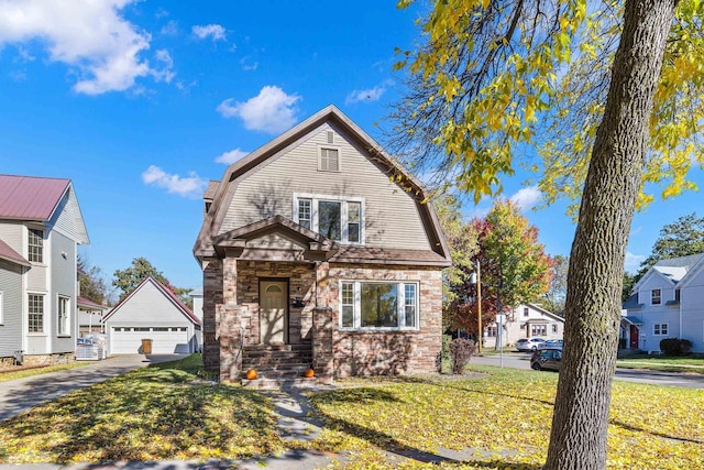 view of front property with a front yard