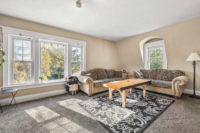 view of carpeted living room