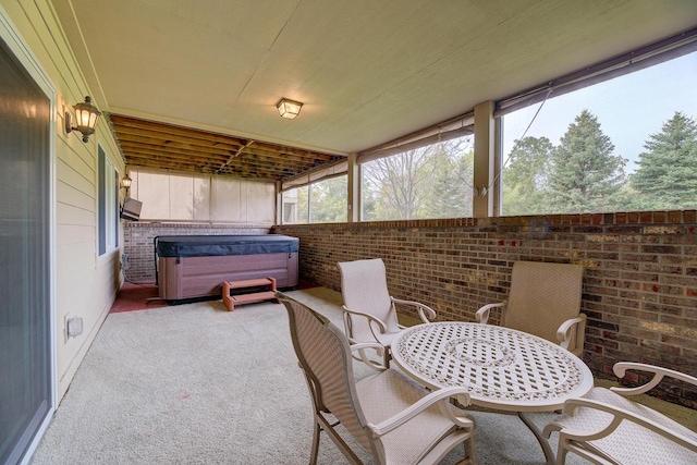 sunroom with plenty of natural light