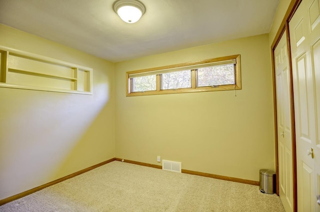 interior space featuring a closet and carpet flooring