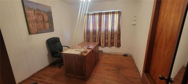 office featuring dark hardwood / wood-style floors