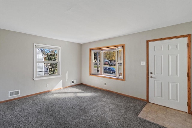 view of carpeted entryway