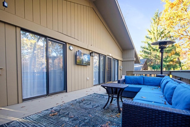 view of patio featuring an outdoor living space