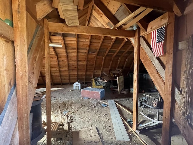 view of attic