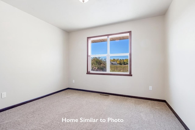 unfurnished room featuring carpet flooring