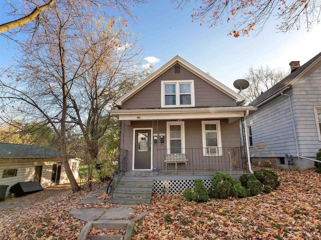 bungalow featuring covered porch