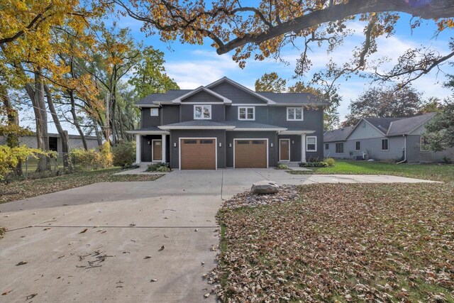 view of front facade with a garage