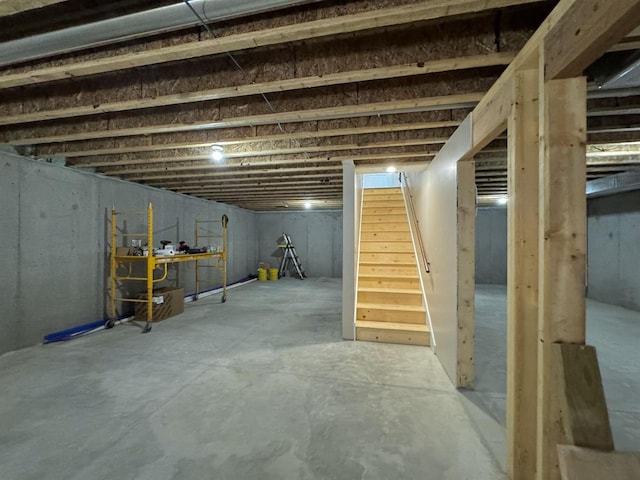 view of basement