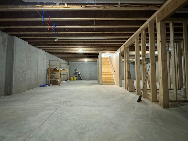 view of basement