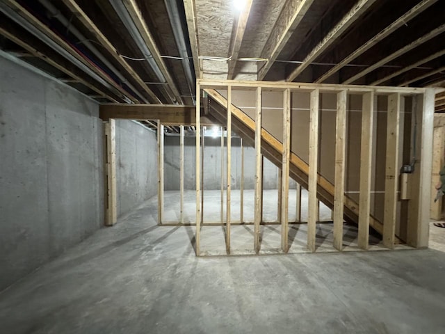 view of basement