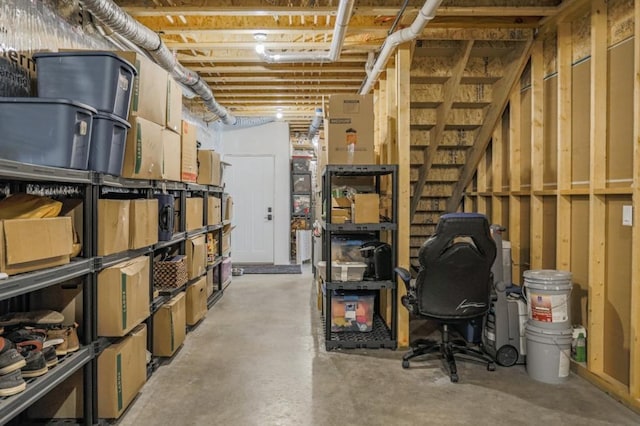 view of storage room