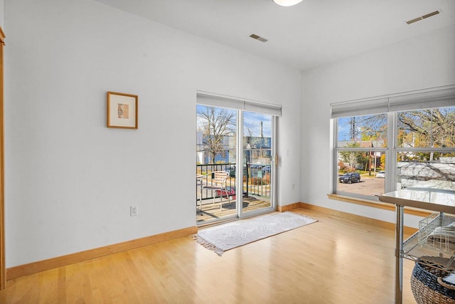 interior space featuring hardwood / wood-style floors