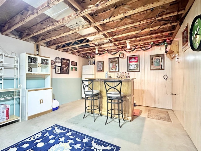 interior space with white refrigerator