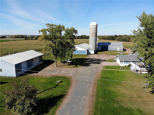 bird's eye view featuring a rural view