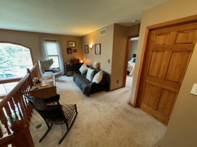 view of carpeted living room