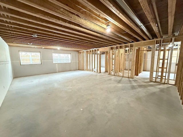 view of basement