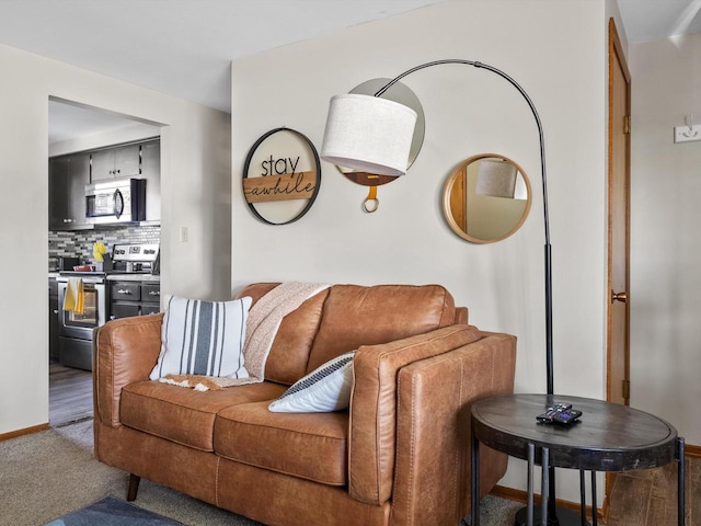 living room featuring hardwood / wood-style flooring