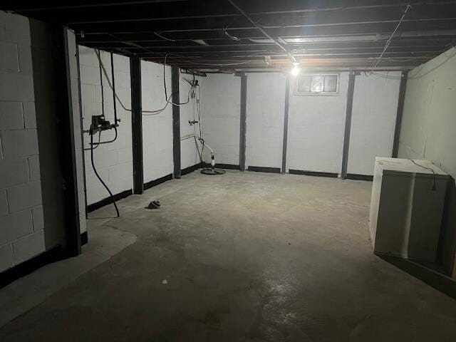 view of basement