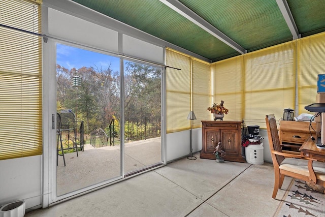 view of sunroom