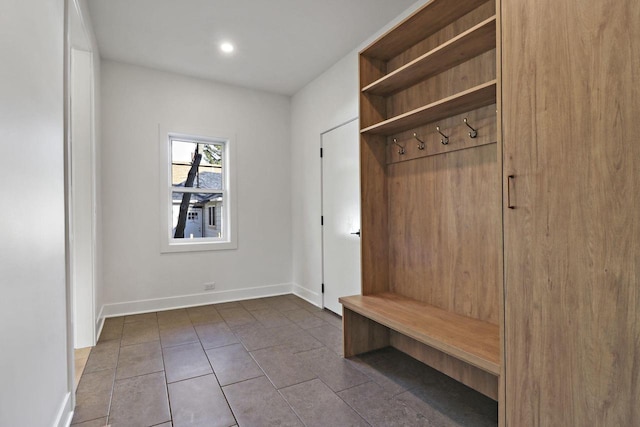 mudroom featuring tile patterned flooring