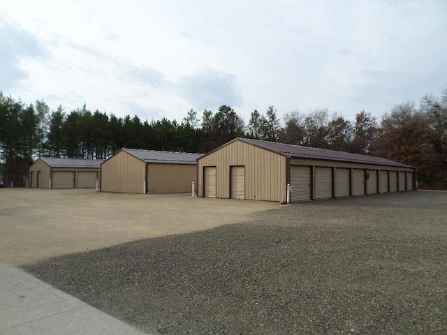 view of outbuilding with a garage