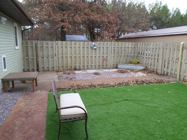 view of yard featuring a patio area