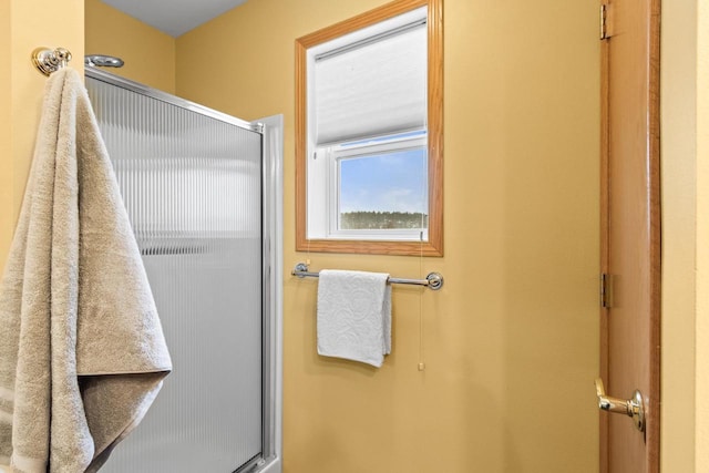 bathroom with an enclosed shower