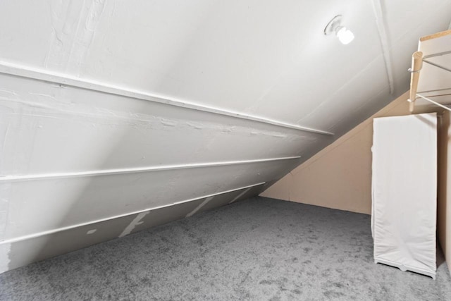 bonus room featuring carpet and lofted ceiling