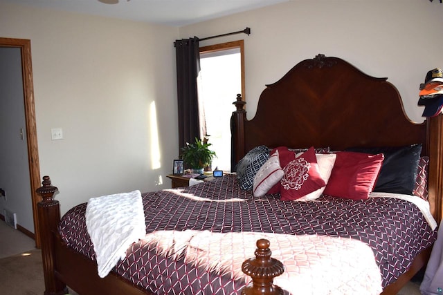 bedroom featuring carpet flooring