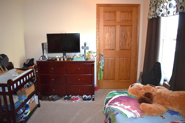 view of carpeted bedroom