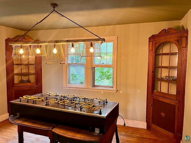 playroom featuring hardwood / wood-style flooring