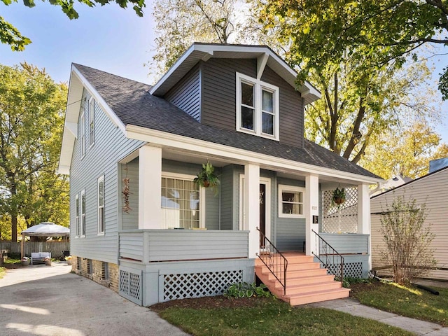 view of front of home with a porch