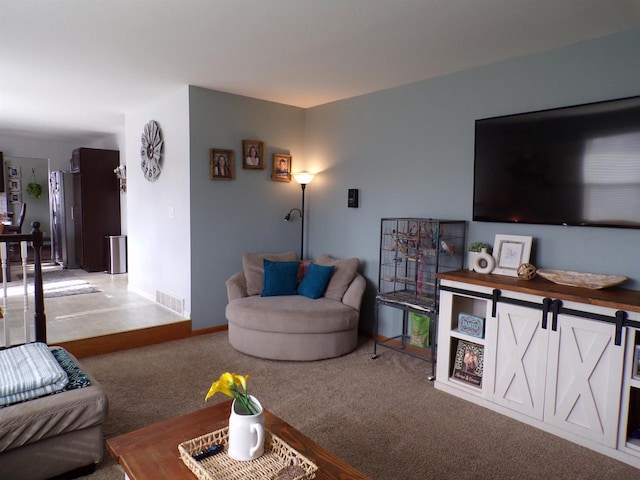 N4266 Cherokee Ct, Markesan, WI 53946 - living room featuring carpet flooring and baseboards