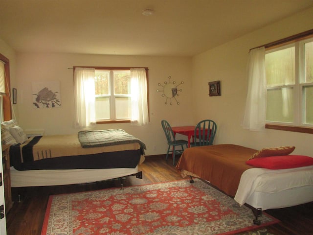 bedroom featuring hardwood / wood-style floors