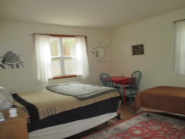 bedroom featuring wood-type flooring