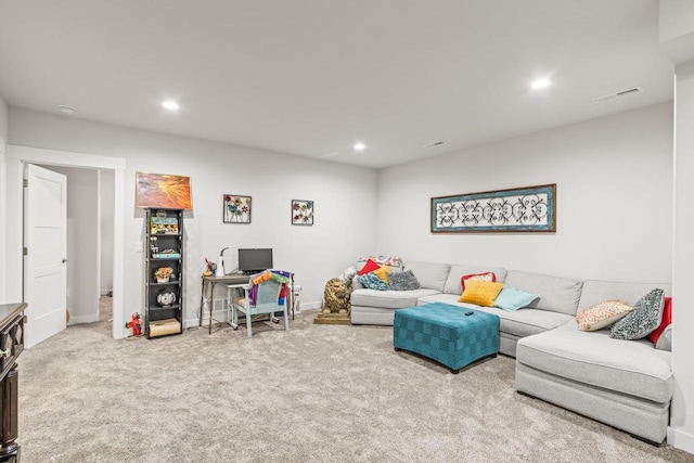 view of carpeted living room