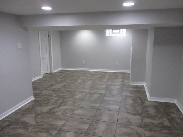 view of basement