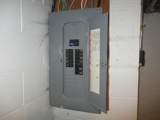 utility room featuring electric panel